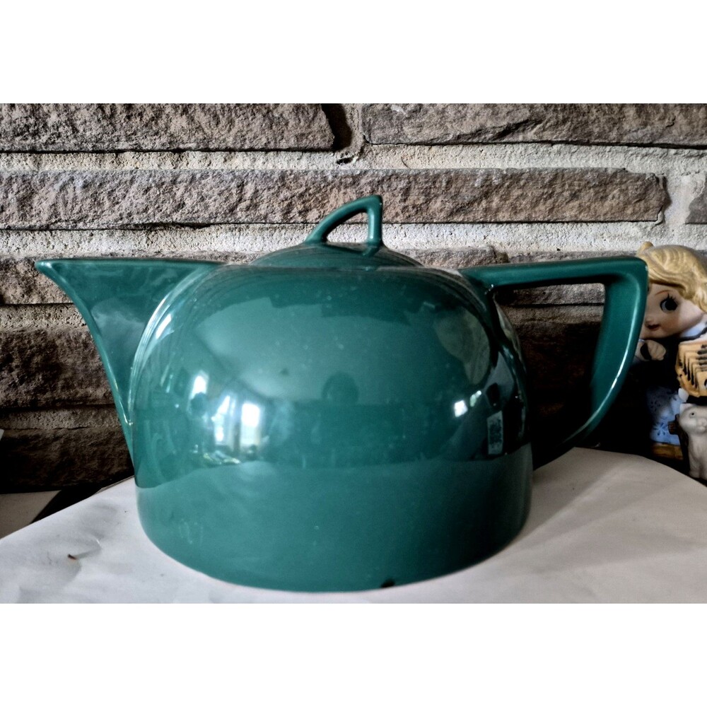 Vintage Teal Green Mid Century Modern Tea Pot